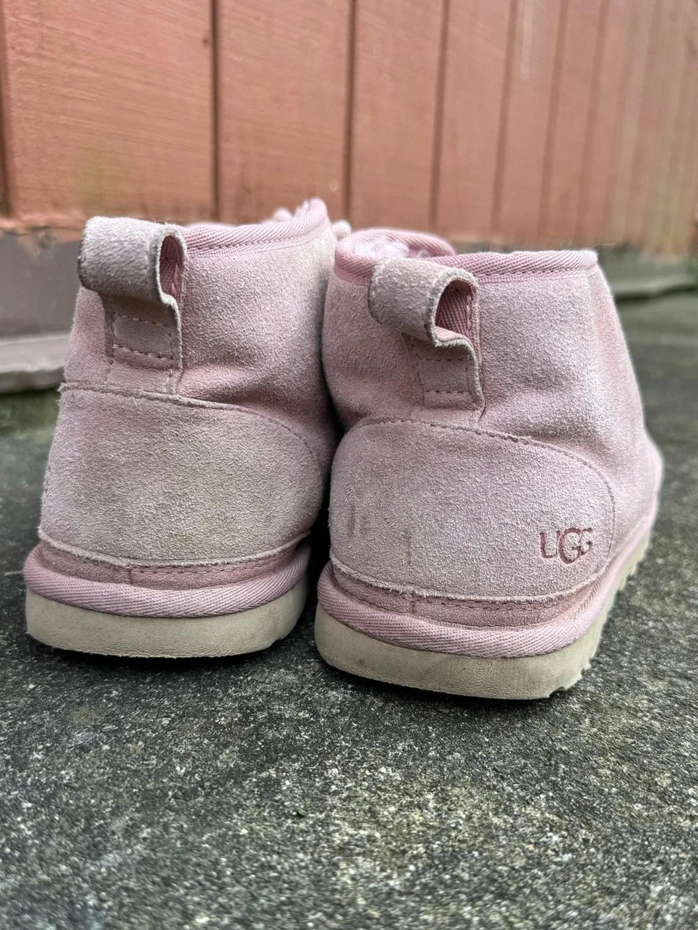 UGG Kids Blush Pink Suede Ankle Boots